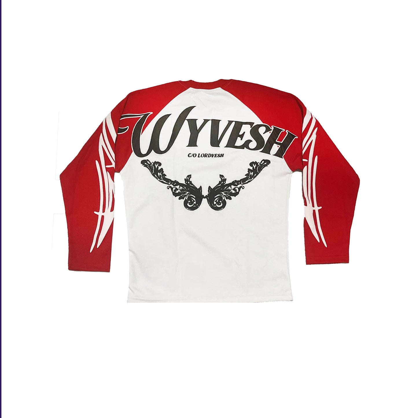 RED / WHITE LONG SLEEVE LOGO TEE