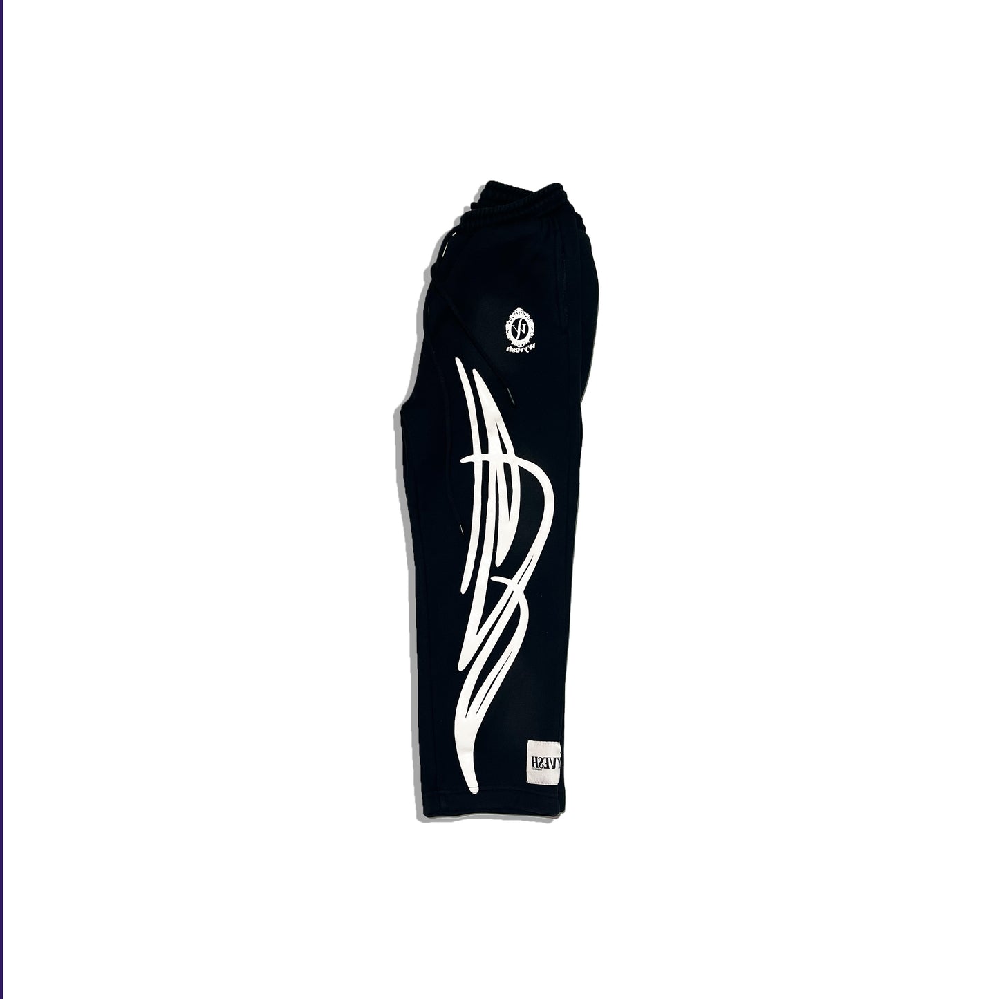 KIDS BLACK / WHITE PUFF PRINT PANTS