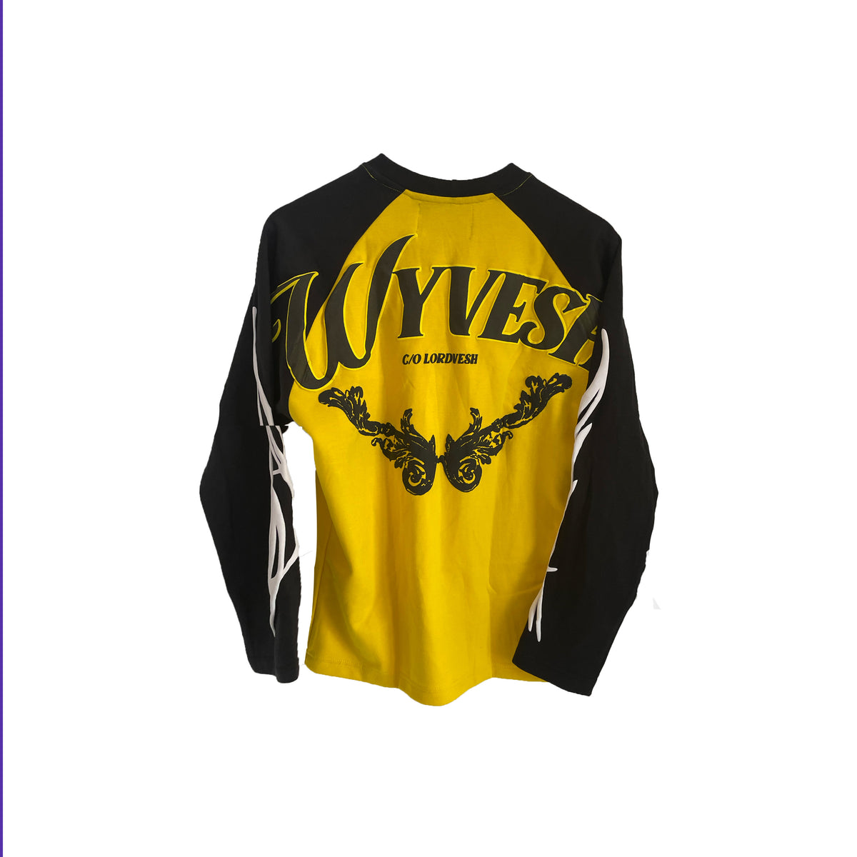 BLK / YLLW LONG SLEEVE LOGO TEE