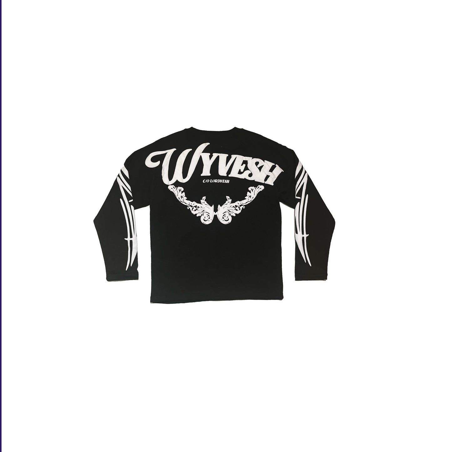 KIDS BLACK / BLACK LONG SLEEVE LOGO TEE