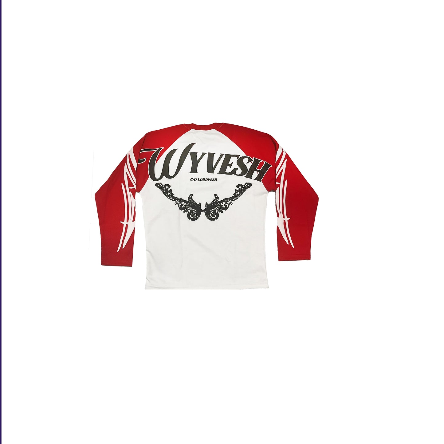 KIDS RED / WHITE LONG SLEEVE LOGO TEE