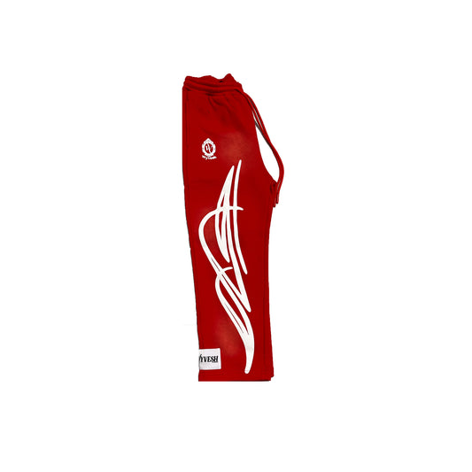 MEN RED  / WHITE PUFF PRINT PANTS (Copy)