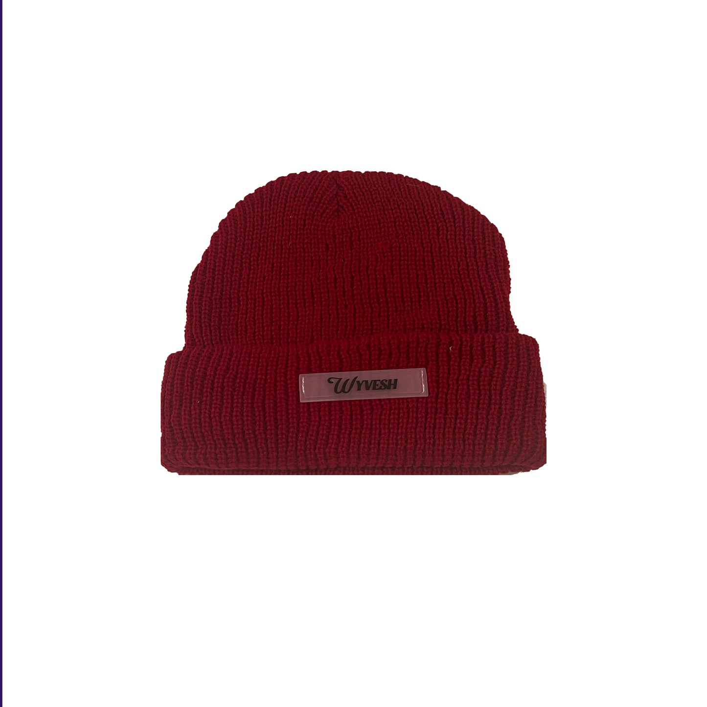 Rubber Patch Knitted Beanie