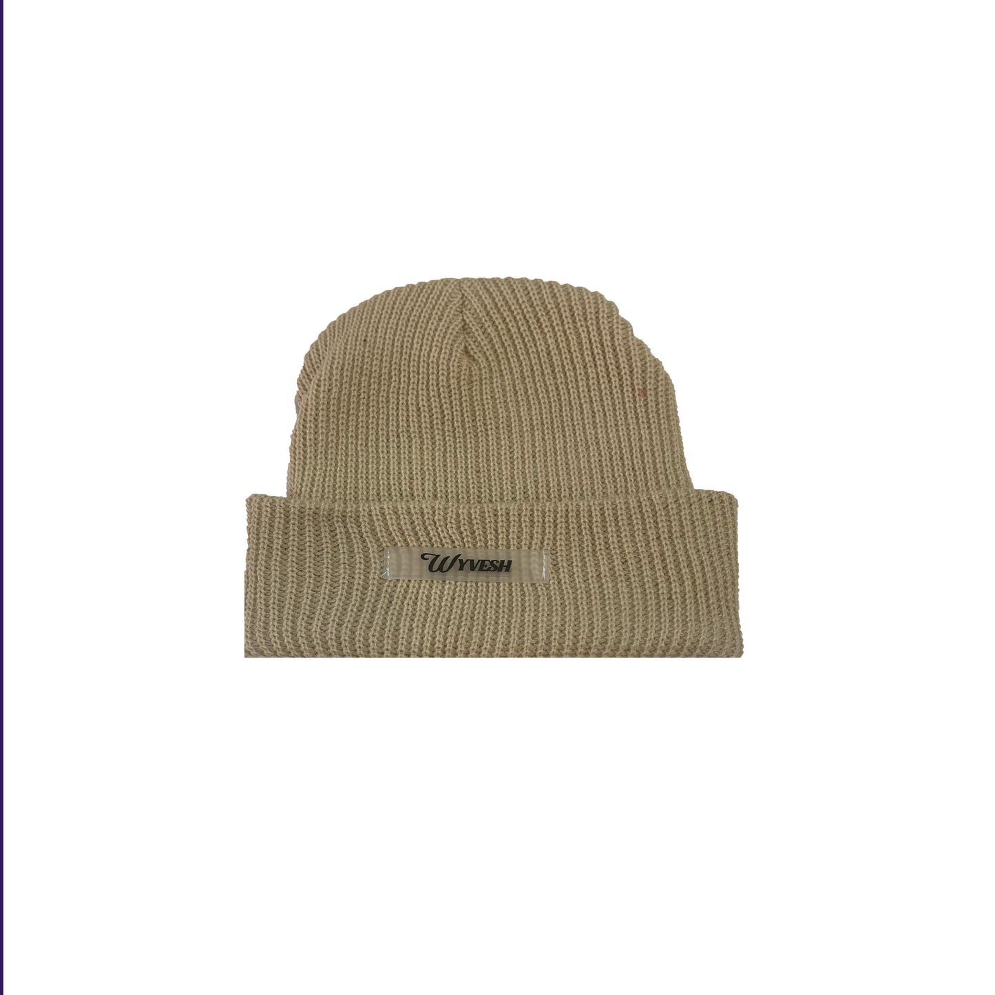 Rubber Patch Knitted Beanie