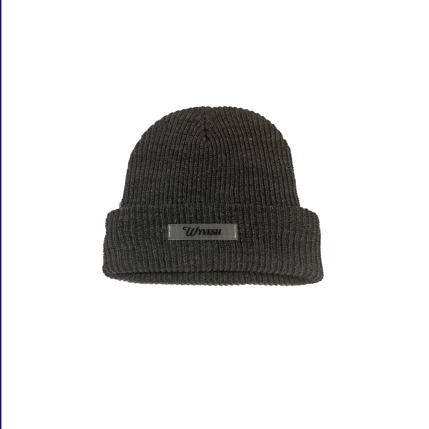 Rubber Patch Knitted Beanie