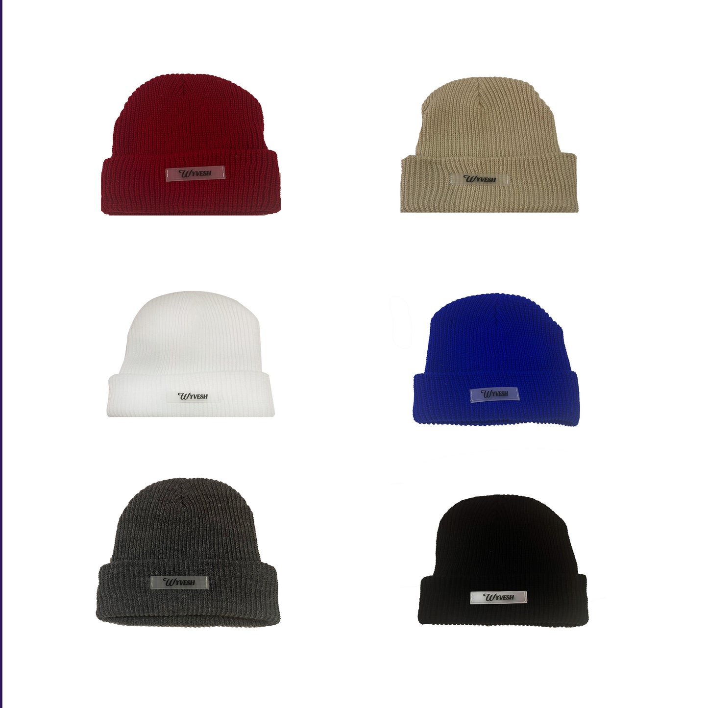 Rubber Patch Knitted Beanie