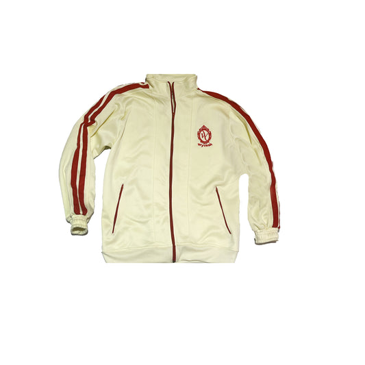 MEN  CREME / RED TRACK SUIT JACKET