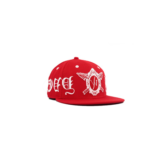 RED FITTED HAT