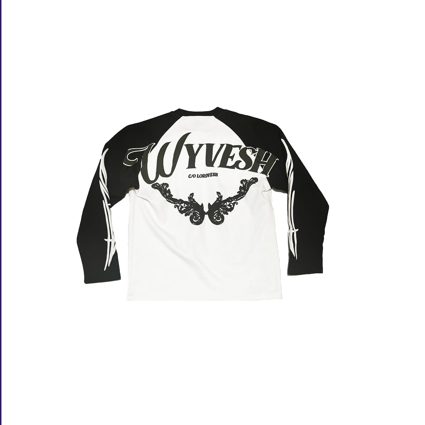 KIDS BLACK / WHITE LONG SLEEVE LOGO TEE