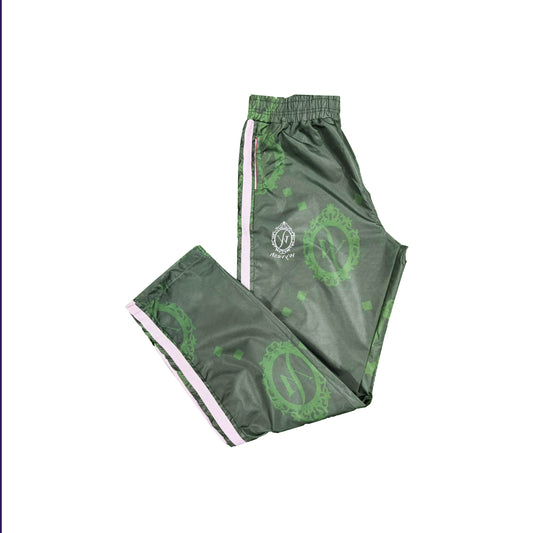 GREEN NYLON TRACKPANTS  (PRE ORDER)