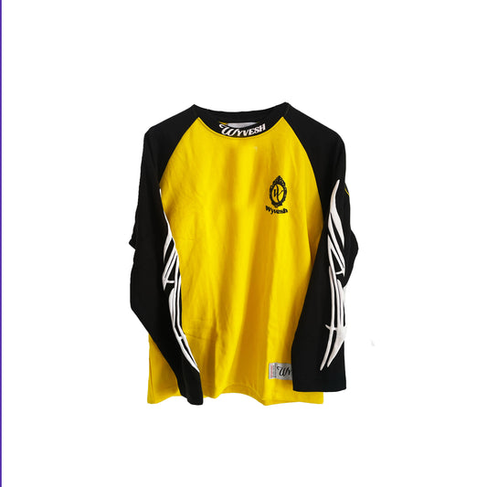 BLK / YLLW LONG SLEEVE LOGO TEE